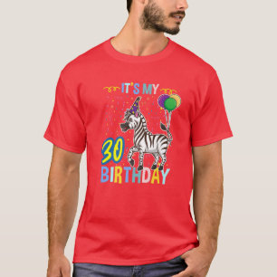 T-shirt C'Est Mon 30E Anniversaire Zebra Animal Africain