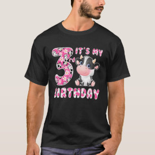 T-shirt C'est mon 3e anniversaire Enfants 3 ans mignonne v