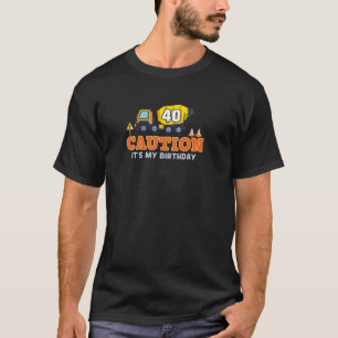 T-shirt C'est mon 40e anniversaire Cement Mixer Constructi