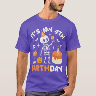 T-shirt C'est mon 4ème anniversaireDrôle de squelette Hall