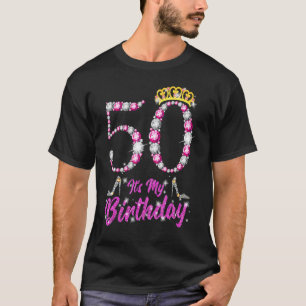 T-shirt C'est mon 50e anniversaire Queen Tiara Chaussures 