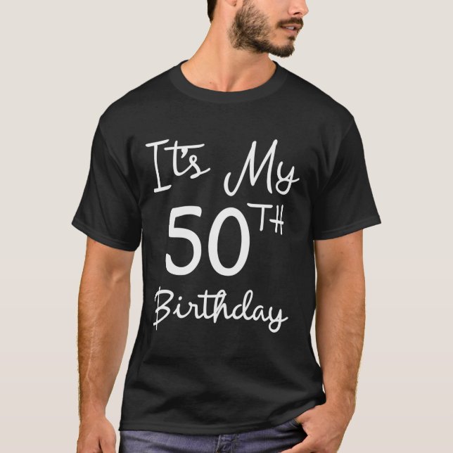 T-shirt C'Est Mon 50E Cadeau Cadeau Hommes Femmes 50 Ans (Devant)