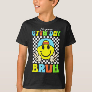 T-shirt C'est mon 67e jour d'école Bruh Six Sept Meme Boy