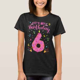 T-shirt C'Est Mon 6E Anniversaire Doughnut Happy 6 Ans Gi