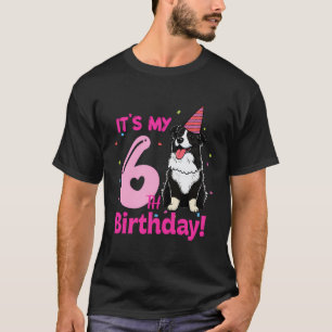 T-shirt C'Est Mon 6E Anniversaire Frontière Collie Amoureu