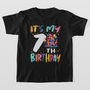 T-shirt C'est mon 7e anniversaire Anniversaire de enfant h