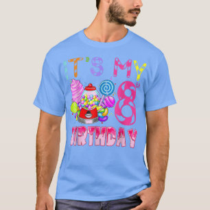 T-shirt C'est mon 8 anniversaire Candy Candyland Birthday 