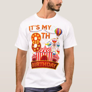 T-shirt C'Est Mon 8E Anniversaire Carnaval De Cirque 8 Ans