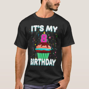 T-shirt C'est mon 8e anniversaire Cupcake sucré 8 ans Ol