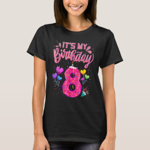 T-shirt C'est mon 8e anniversaire Doughnut Happy 8 ans Gi