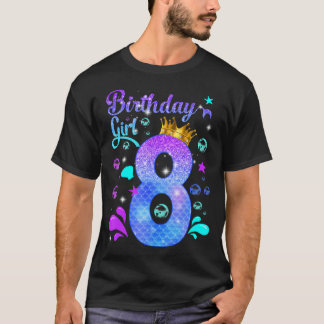 T-shirt C'Est Mon 8E Anniversaire Mermaid Funny Birthday G
