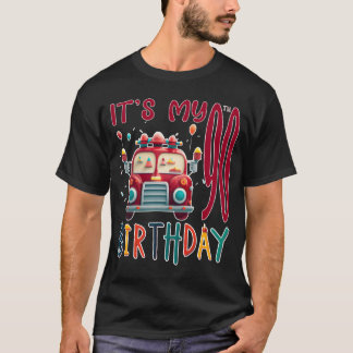 T-shirt C'est mon 90e anniversaire garçon Fireruck lutte c