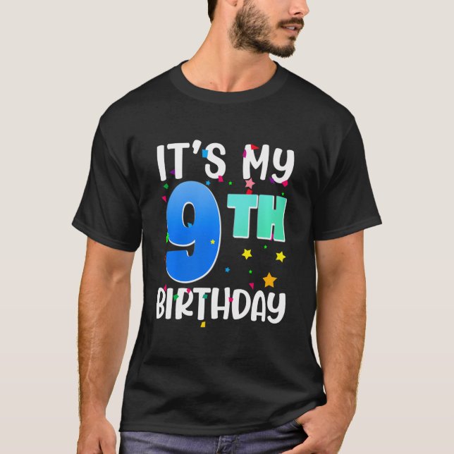T-shirt C'Est Mon 9E Anniversaire 9 Neuf Joyeux Anniversai (Devant)