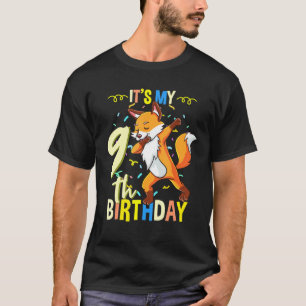 T-shirt C'est mon 9e anniversaire Dabbing Fox