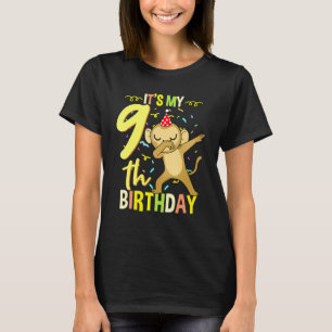 T-shirt C'est mon 9ème anniversaire Dabbing Singe