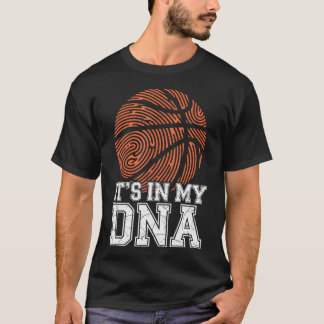 T-shirt C'Est Mon Adn Joueur De Basket-Ball Papa Fans De B