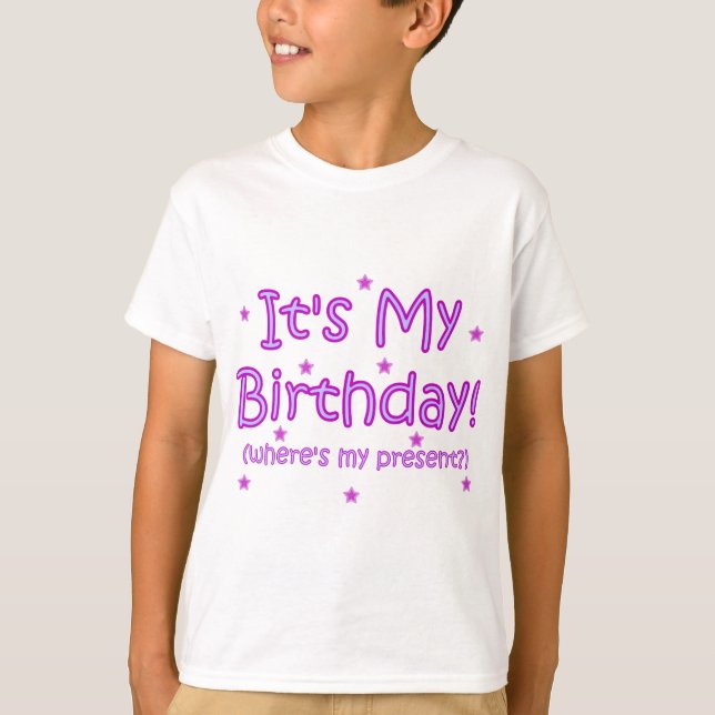 T-shirt C'est mon anniversaire ! (Devant)