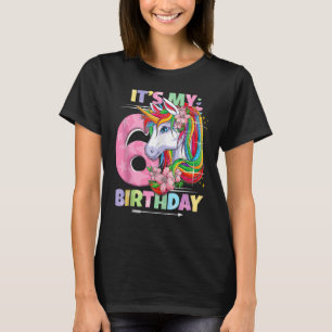 T-shirt C'est mon anniversaire 6e anniversaire fille 6 ans