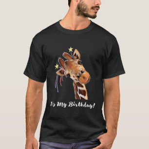 T-shirt C'Est Mon Anniversaire Bonne Fête Giraffe Animal