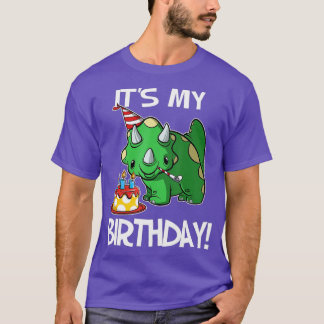 T-shirt C'Est Mon Anniversaire Dinosaur Triceratops Cadeau