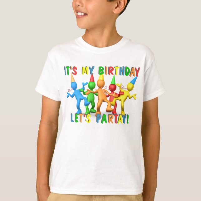 T-shirt C'est mon anniversaire ! Partay ! (Devant)
