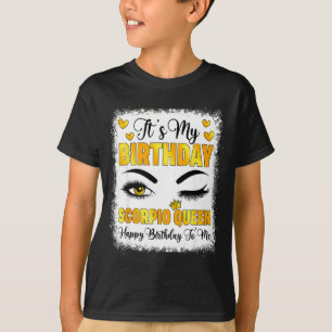 T-shirt C'est Mon Anniversaire Reine Scorpion Joyeux Anniv