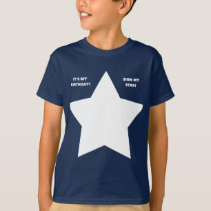 T-shirt C'est mon anniversaire ! Signez mon étoile ! Autog