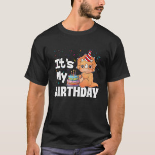 T-shirt C'est mon Anniversaire Tricératops Dinosaur Lover 