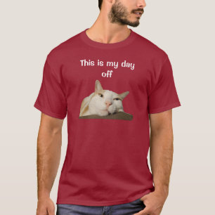 T-shirt C'est mon chat de jour de repos