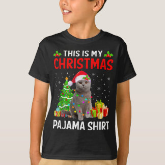 T-shirt C'Est Mon Chat De Noël Pajama Kitten Père Noël Noë