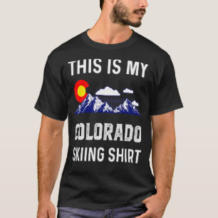 T-shirt C'Est Mon Colorado Ski Denver Map Drapeau Co Souv
