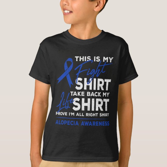 T-shirt C'Est Mon Combat Alopecia Sensibilisation A Ribbon (Devant)