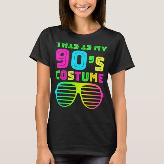 T-shirt C'Est Mon Costume 90s Retro 90s Music Theme Party (Devant)