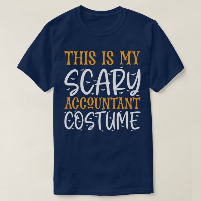 T-shirt C'Est Mon Costume De Comptable D'Inquiétude (Design devant)