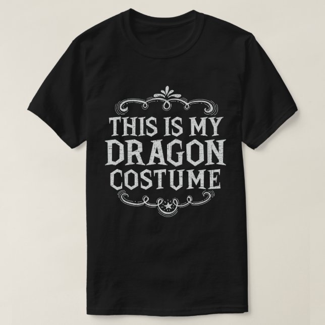 T-shirt C'Est Mon Costume De Dragon Drôle Halloween Lazy (Design devant)