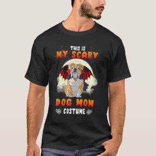 T-shirt C'Est Mon Costume De Maman Chien Effrayant Françai