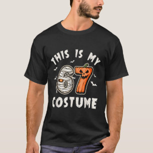 T-shirt C'est mon costume d'Halloween 67 numéro 6 7 Mème