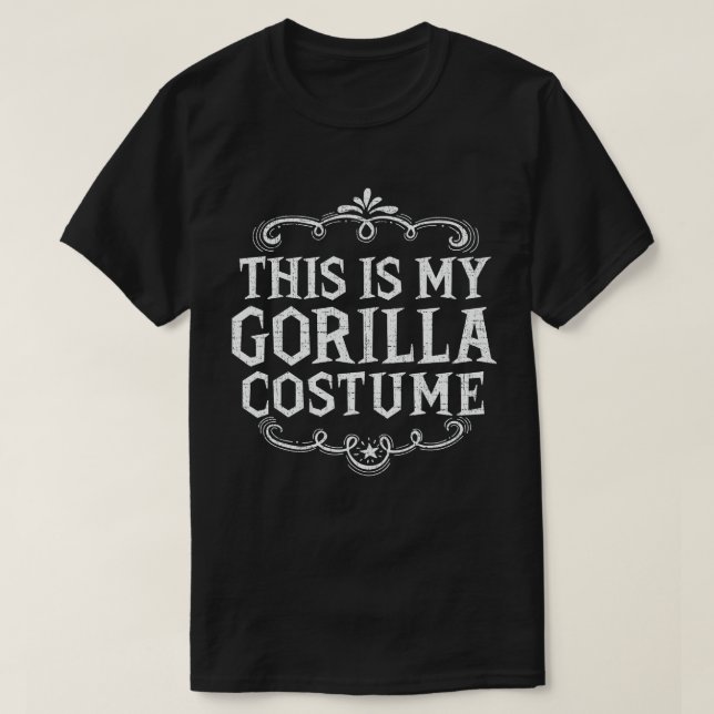 T-shirt C'Est Mon Costume D'Halloween Amusant De Gorilla (Design devant)
