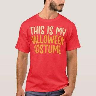 T-shirt C'Est Mon Costume D'Halloween Funny Lazy Easy Men