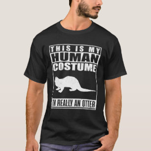 T-shirt C'est Mon Costume D'humain Je Suis Vraiment Une Lo