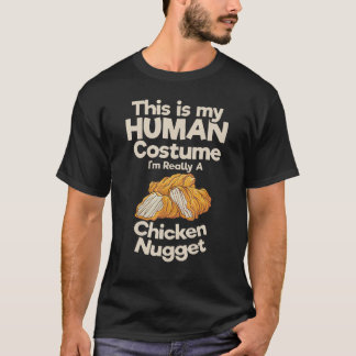 T-shirt C'Est Mon Costume Humain Je Suis Vraiment Poulet N