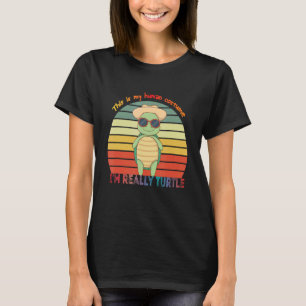 T-shirt C'est mon costume humain Je suis vraiment Turtle C