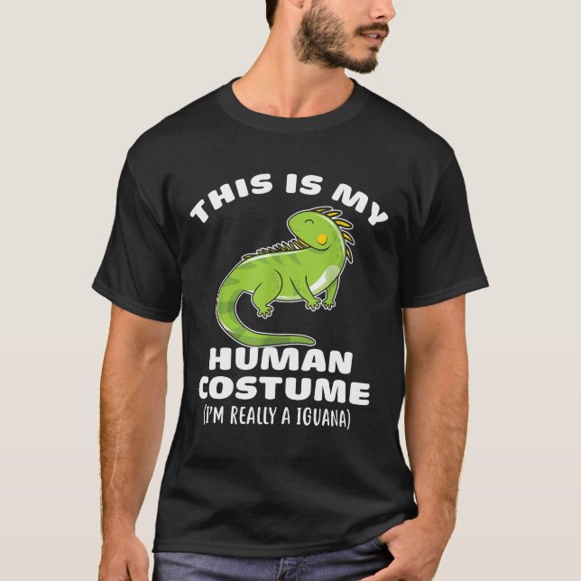 T-shirt C'est mon costume humain Je suis vraiment un cadea (Devant)