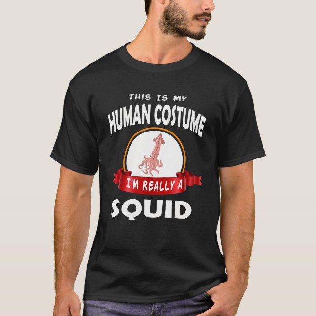 T-shirt C'est mon costume humain Je suis vraiment un calma (Devant)