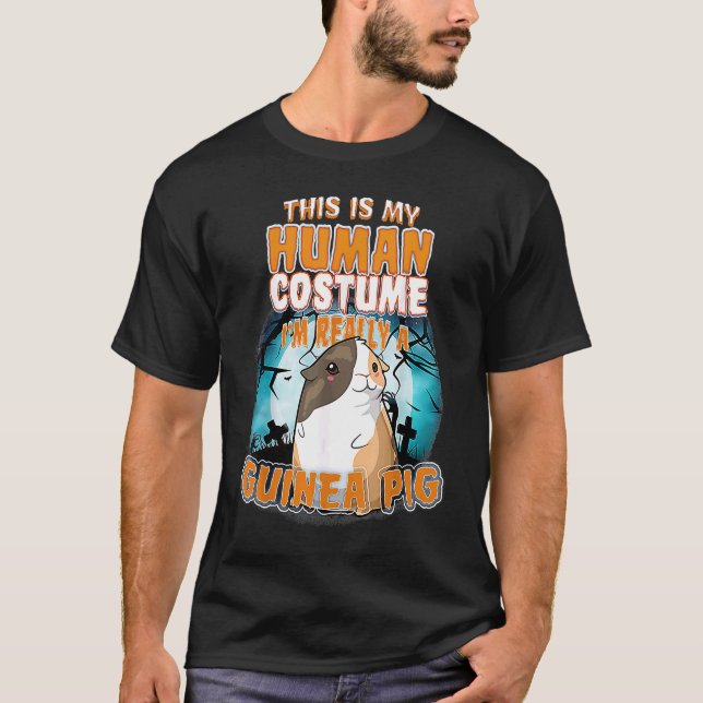 T-shirt C'est mon costume humain Je suis vraiment un cocho (Devant)