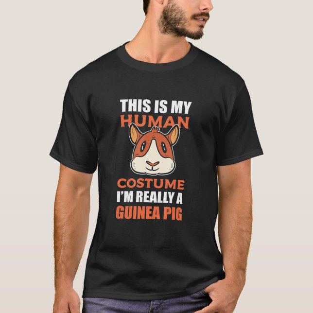 T-shirt C'est mon costume humain Je suis vraiment un cocho (Devant)