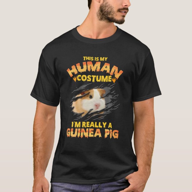 T-shirt C'Est Mon Costume Humain Je Suis Vraiment Un Cocho (Devant)