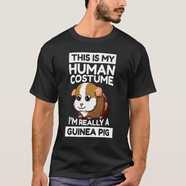 T-shirt C'est mon costume humain Je suis vraiment un cocho (Devant)