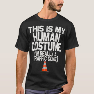 T-shirt C'est mon costume humain Je suis vraiment un cône 