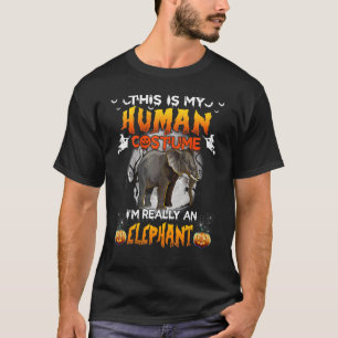 T-shirt C'est mon costume humain Je suis vraiment un éléph